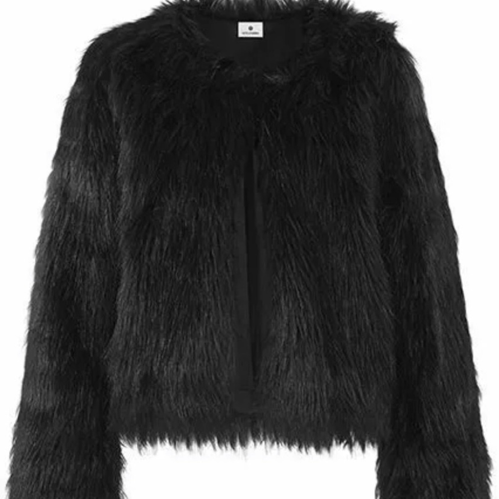 🎉HP🎉Altuzarra faux fur black jacket Blogger Fave - Picture 3 of 4